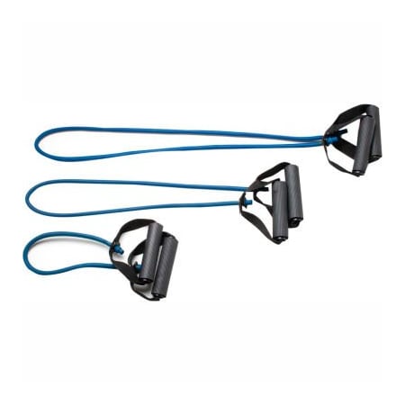 Fabrication Enterprises CanDoÂ Exercise Tubing W/ Handles, Full Body Set -18", 36", 48"), Blue, 3/Set 1433487